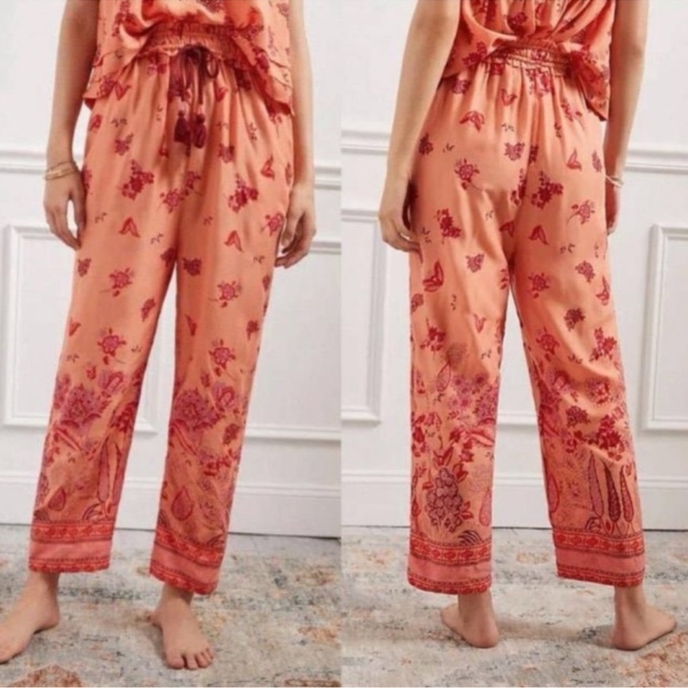 Bohemian Print Lounge Pants Bottom Coral and Red Size: US M NWT